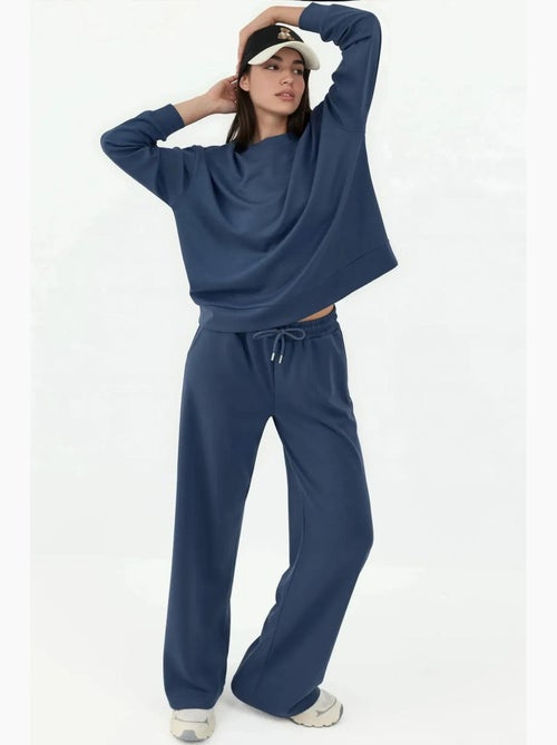 Pantalon de survêtement large en modal doux au toucher hiccup - Kiabi Pantalon de survêtement large en modal doux au toucher hiccup - Kiabi