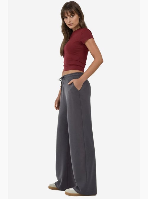 Pantalon de survêtement large en modal doux au toucher hiccup - Kiabi