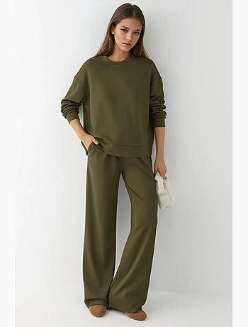 Pantalon de survêtement large en modal doux au toucher hiccup