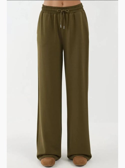 Pantalon de survêtement large en modal doux au toucher hiccup - Kiabi
