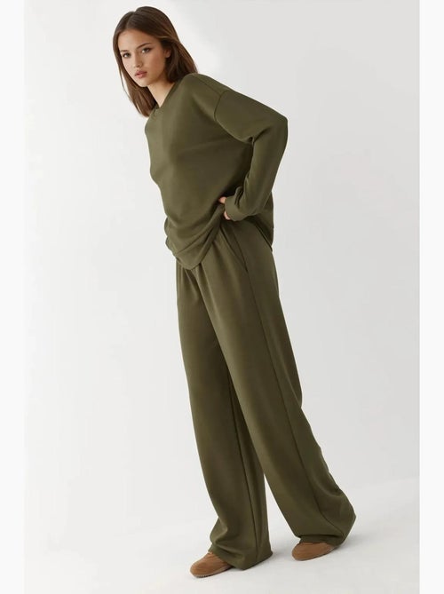 Pantalon de survêtement large en modal doux au toucher hiccup - Kiabi
