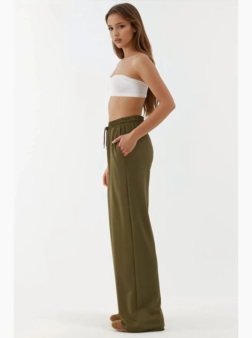 Pantalon de survêtement large en modal doux au toucher hiccup - Kiabi