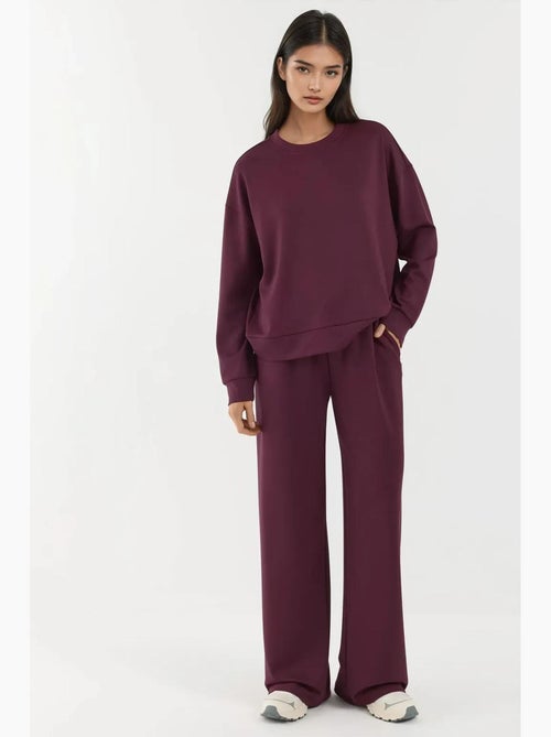 Pantalon de survêtement large en modal doux au toucher hiccup - Kiabi