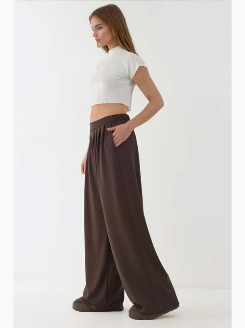 Pantalon de survêtement large et doux au toucher hiccup - Kiabi