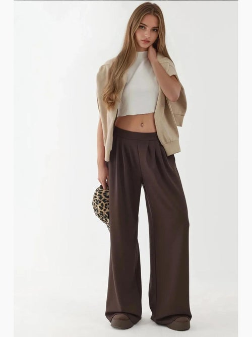 Pantalon de survêtement large et doux au toucher hiccup - Kiabi