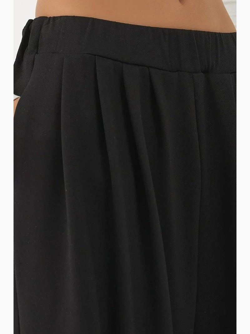 Pantalon de survêtement large et doux au toucher hiccup Noir - Kiabi