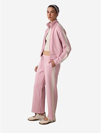 Pantalon de survêtement silky feel à taille normale et empiècements penti