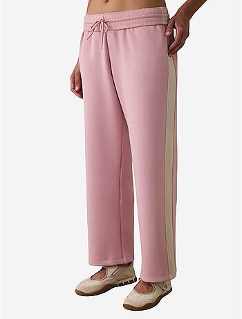 Pantalon de survêtement silky feel à taille normale et empiècements penti