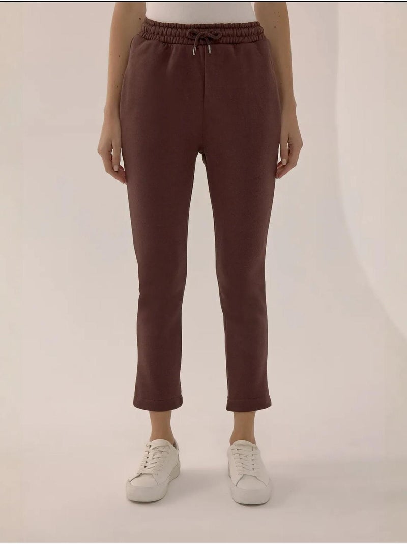 Pantalon de survêtement slim fit à cordon hiccup Marron - Kiabi