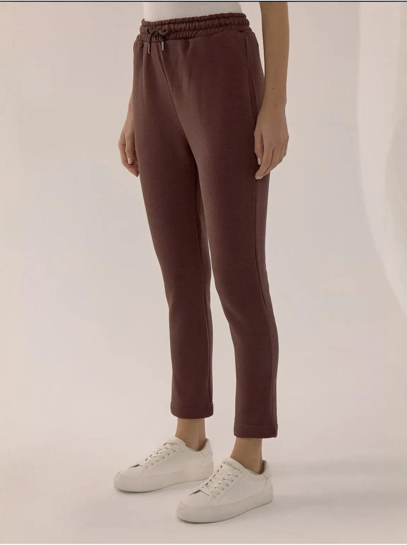 Pantalon de survêtement slim fit à cordon hiccup Marron - Kiabi