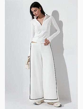 Pantalon de survêtement taille haute à jambes larges hiccup