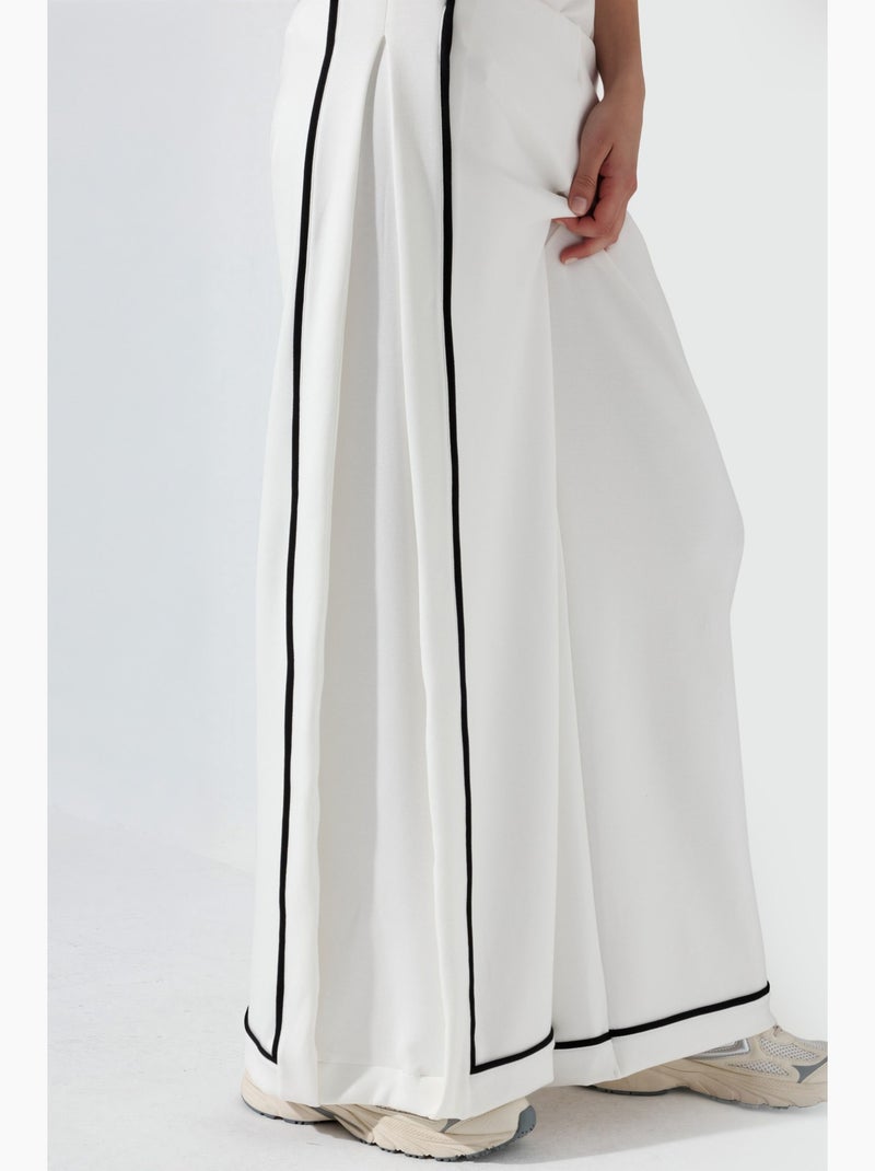 Pantalon de survêtement taille haute à jambes larges hiccup Blanc - Kiabi