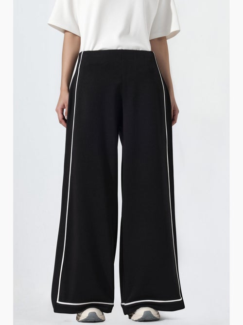 Pantalon de survêtement taille haute à jambes larges hiccup - Kiabi Pantalon de survêtement taille haute à jambes larges hiccup - Kiabi