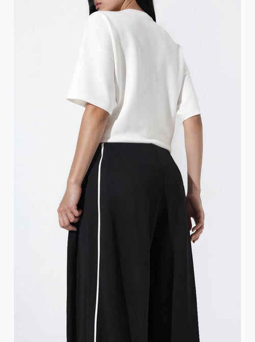 Pantalon de survêtement taille haute à jambes larges hiccup - Kiabi Pantalon de survêtement taille haute à jambes larges hiccup - Kiabi