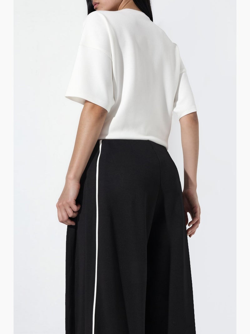 Pantalon de survêtement taille haute à jambes larges hiccup Noir - Kiabi