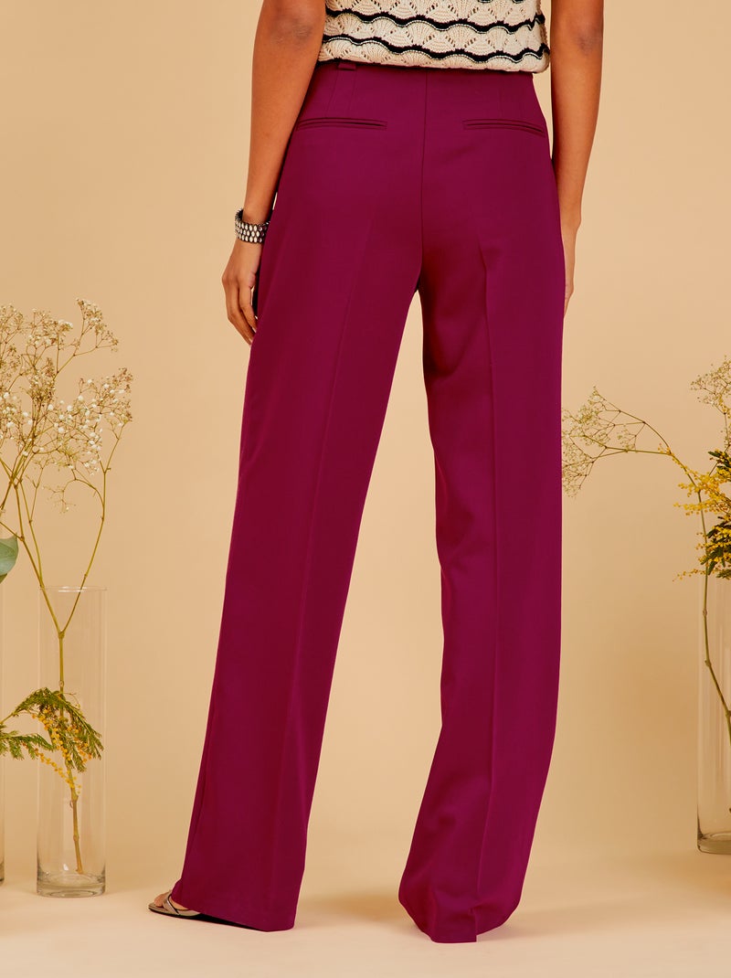 Pantalon de tailleur à coupe large Violet - Kiabi