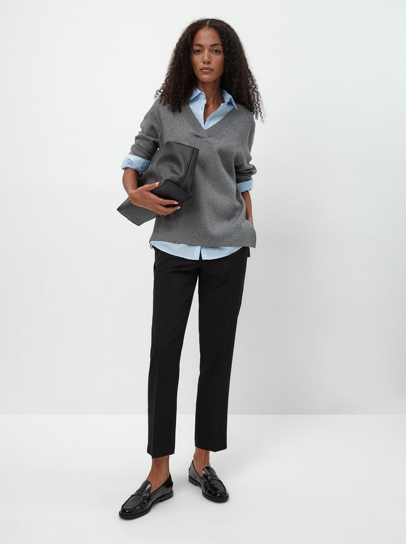 Pantalon de tailleur basique Noir - Kiabi