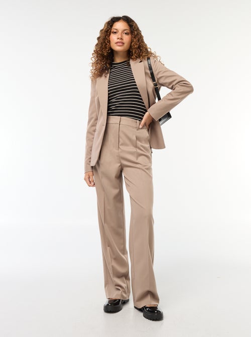 Pantalon de tailleur coupe large - Kiabi