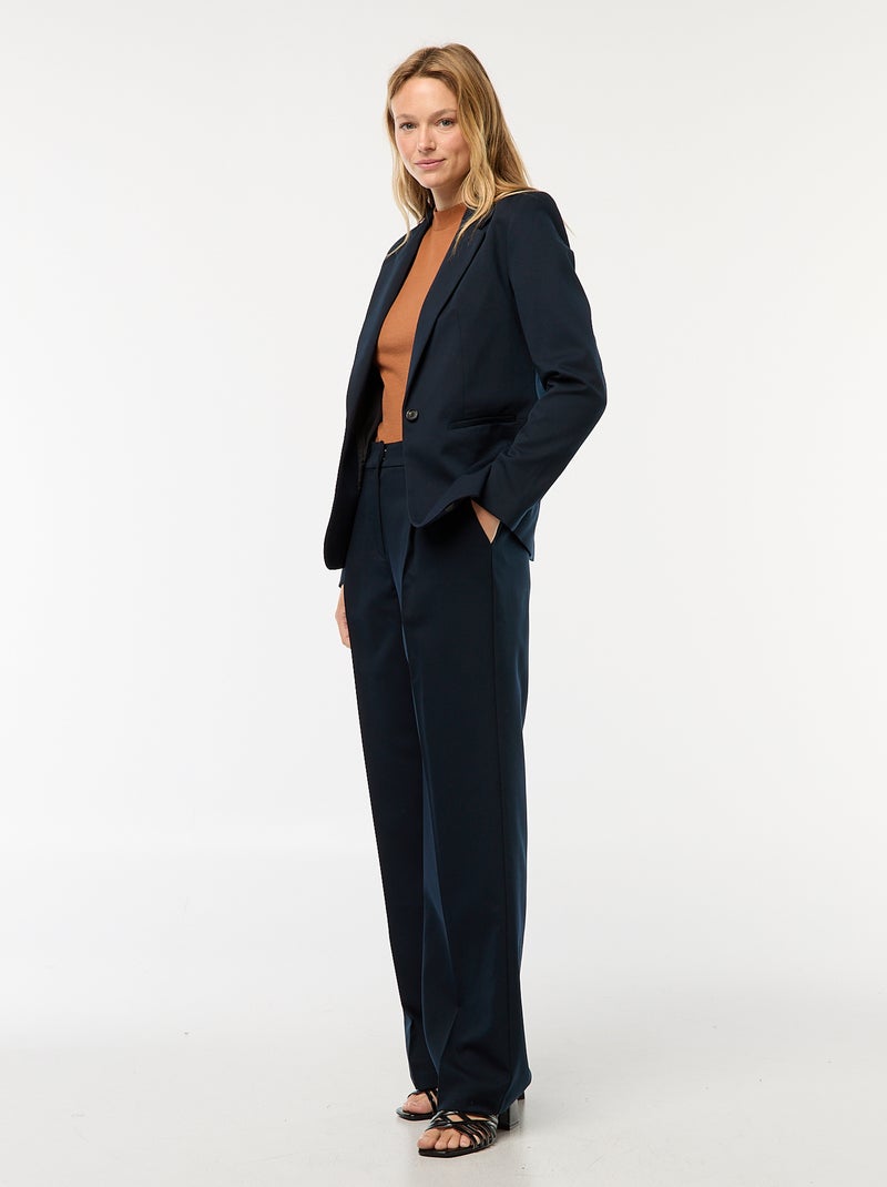 Pantalon de tailleur coupe large Bleu - Kiabi