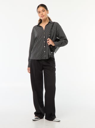 Pantalon de tailleur coupe large