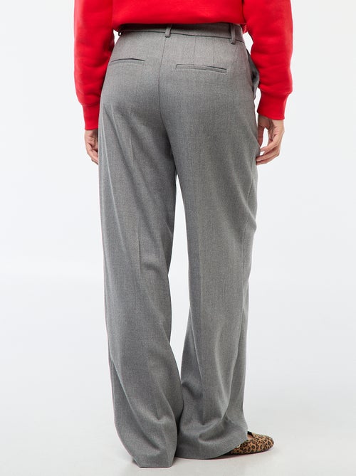 Pantalon de tailleur en flanelle - Kiabi