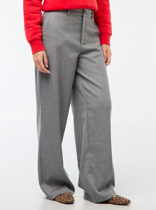 Pantalon de tailleur en flanelle - Kiabi