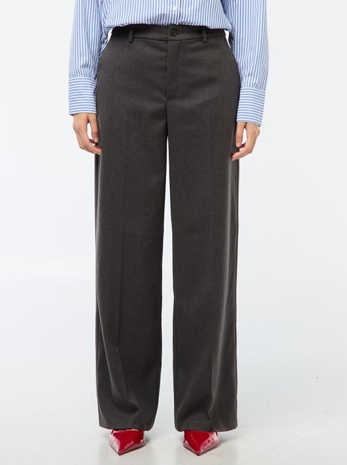 Pantalon de tailleur en flanelle - Kiabi