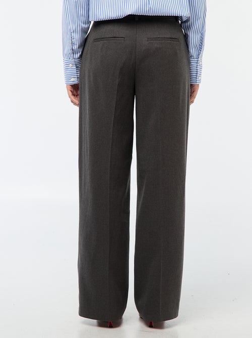 Pantalon de tailleur en flanelle - Kiabi