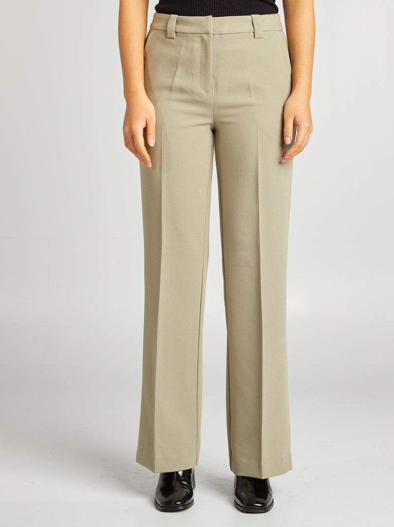 Pantalon de tailleur large Vert - Kiabi