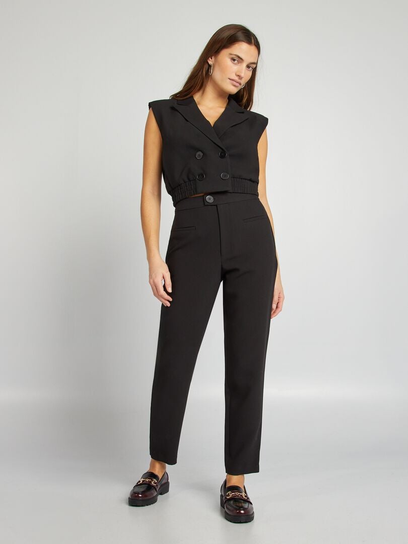 Pantalon de tailleur noir - Kiabi