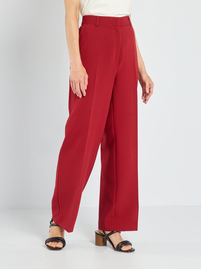 Pantalon de tailleur Rouge - Kiabi