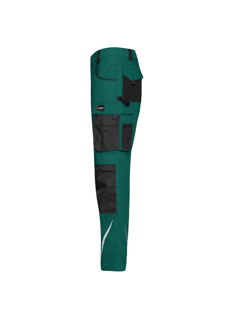 Pantalon de travail - james and nicholson Noir Vert Noir - Kiabi