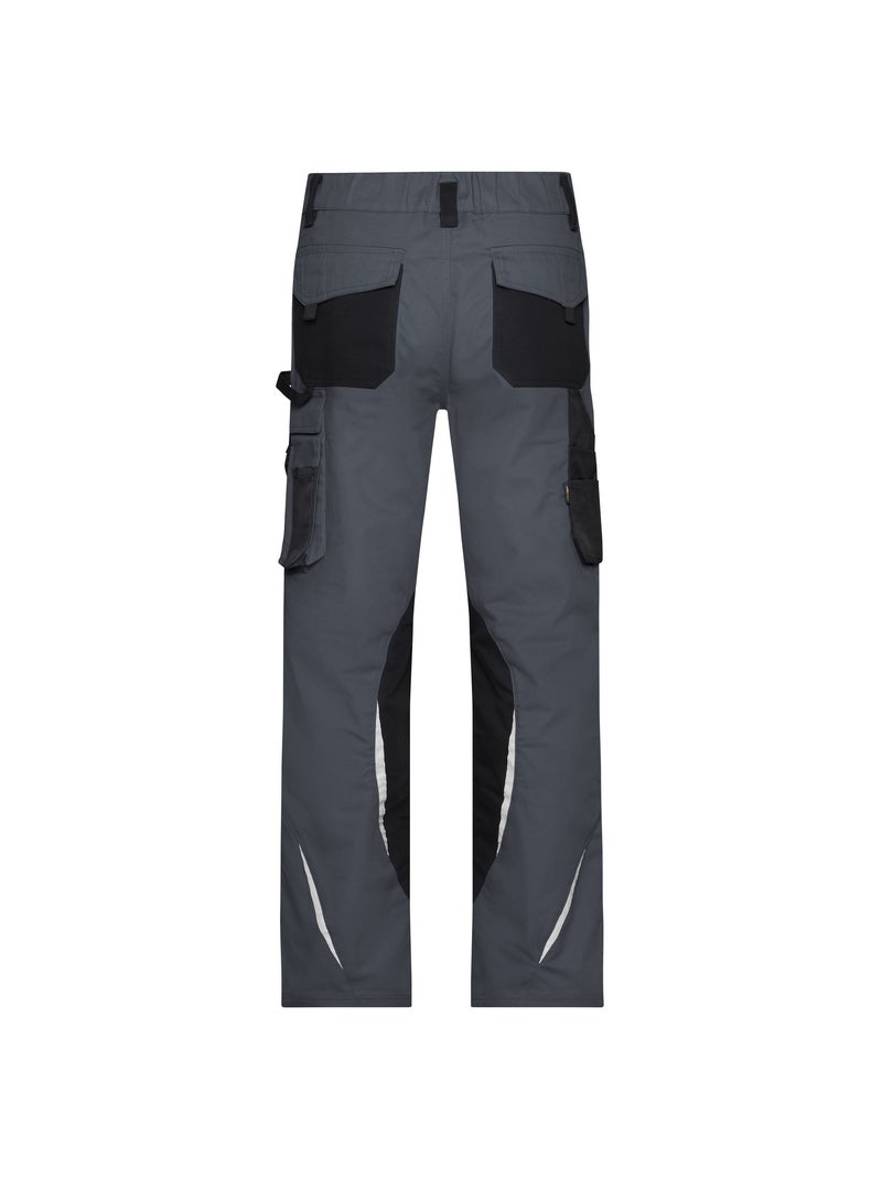 Pantalon de travail - james and nicholson Noir Vert Noir - Kiabi