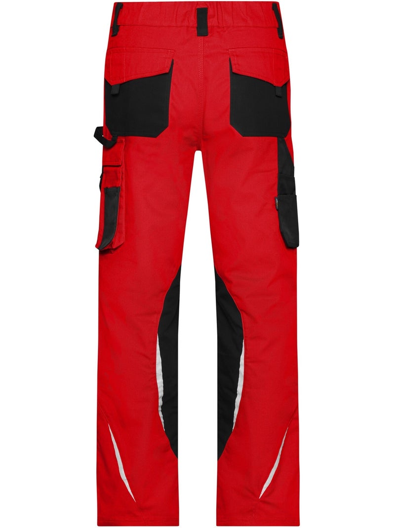 Pantalon de travail - james and nicholson Rouge brique - Kiabi