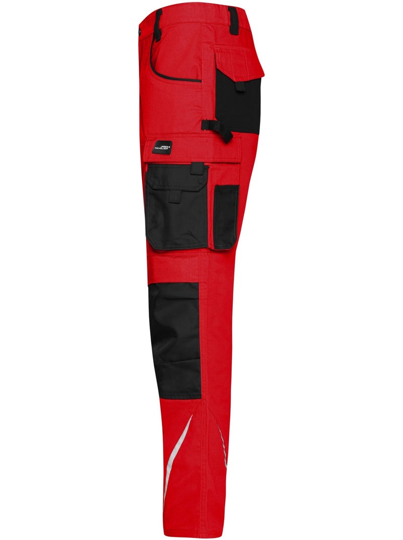 Pantalon de travail - james and nicholson Rouge brique - Kiabi