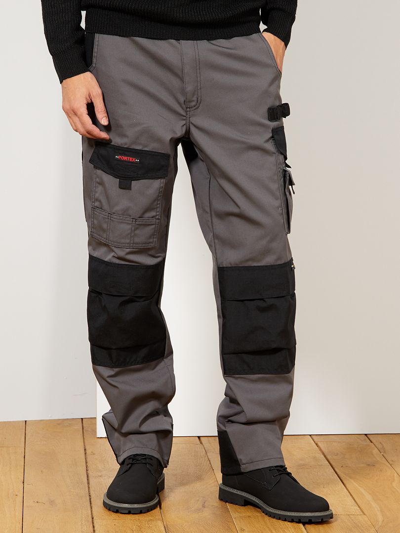 Pantalon de travail pantalon enfant noir/gris taille 134/140