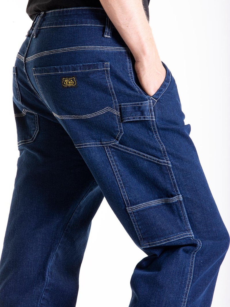 Pantalon de travail coupe carpenter Fibreflex® CUTTER1 'Rica Lewis' Bleu - Kiabi