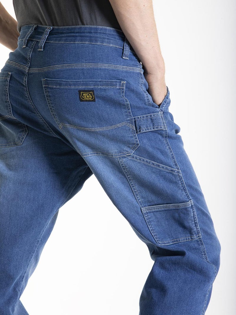 Pantalon de travail coupe carpenter Fibreflex® CUTTER3 'Rica Lewis' Bleu - Kiabi