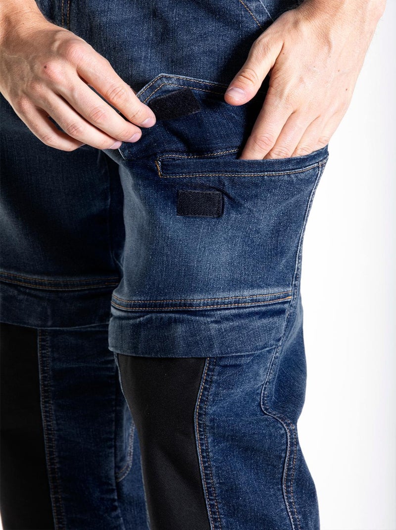 Pantalon de travail coupe carpenter Fibreflex® HAMMER2 'Rica Lewis' Bleu - Kiabi