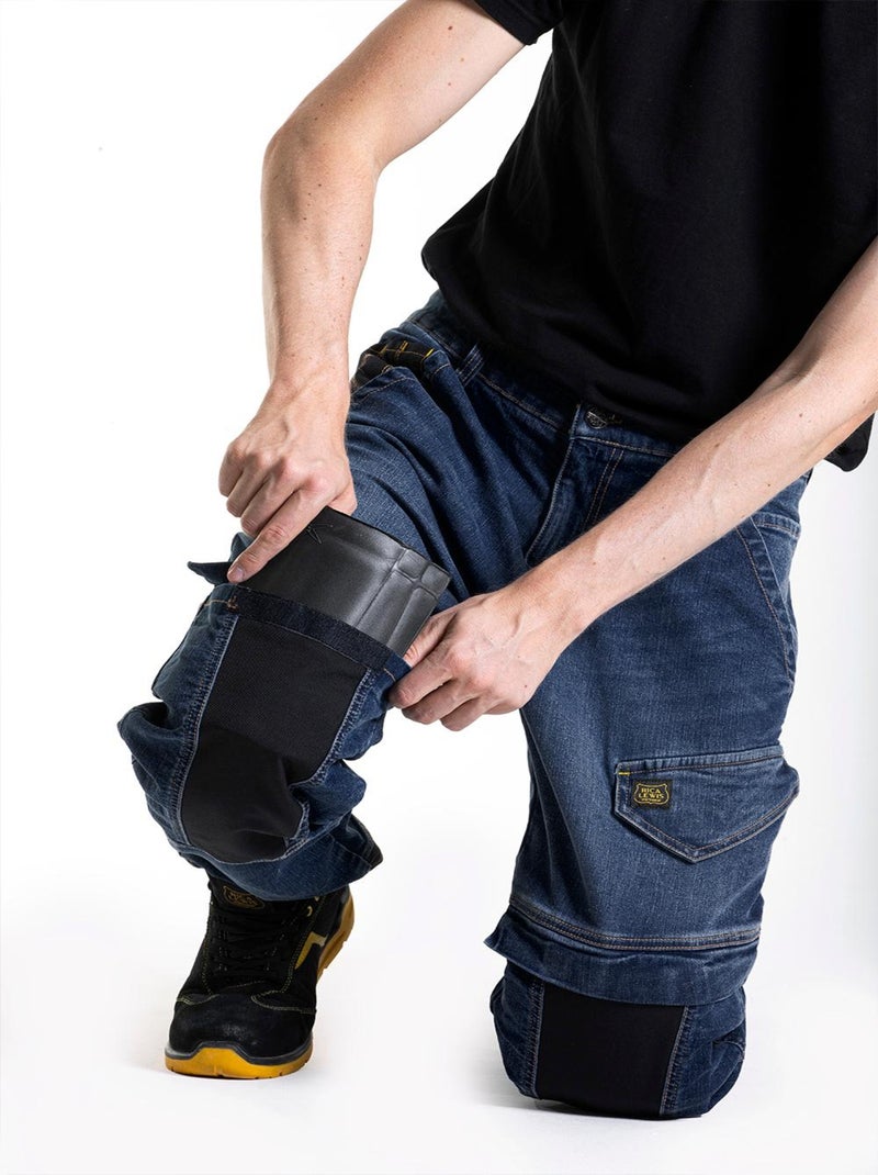 Pantalon de travail coupe carpenter Fibreflex® HAMMER2 'Rica Lewis' Bleu - Kiabi