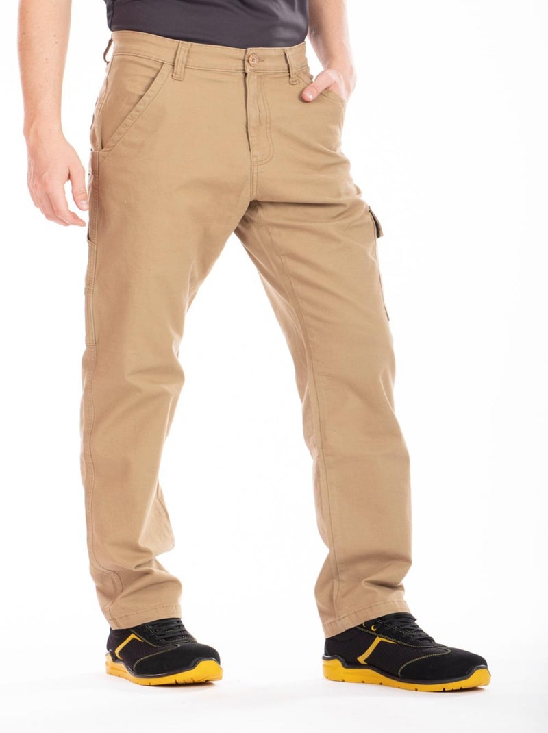 Pantalon de travail coupe charpentier stretch CARP 'Rica Lewis' Beige - Kiabi