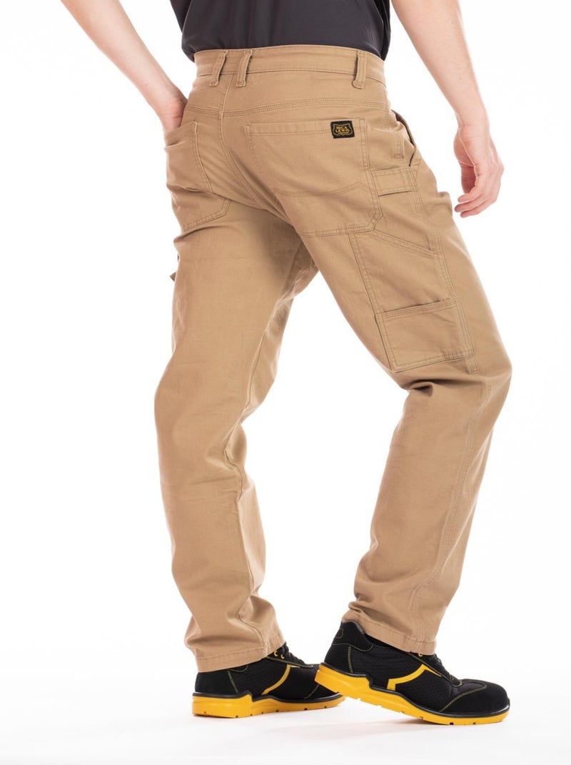 Pantalon de travail coupe charpentier stretch CARP 'Rica Lewis' Beige - Kiabi