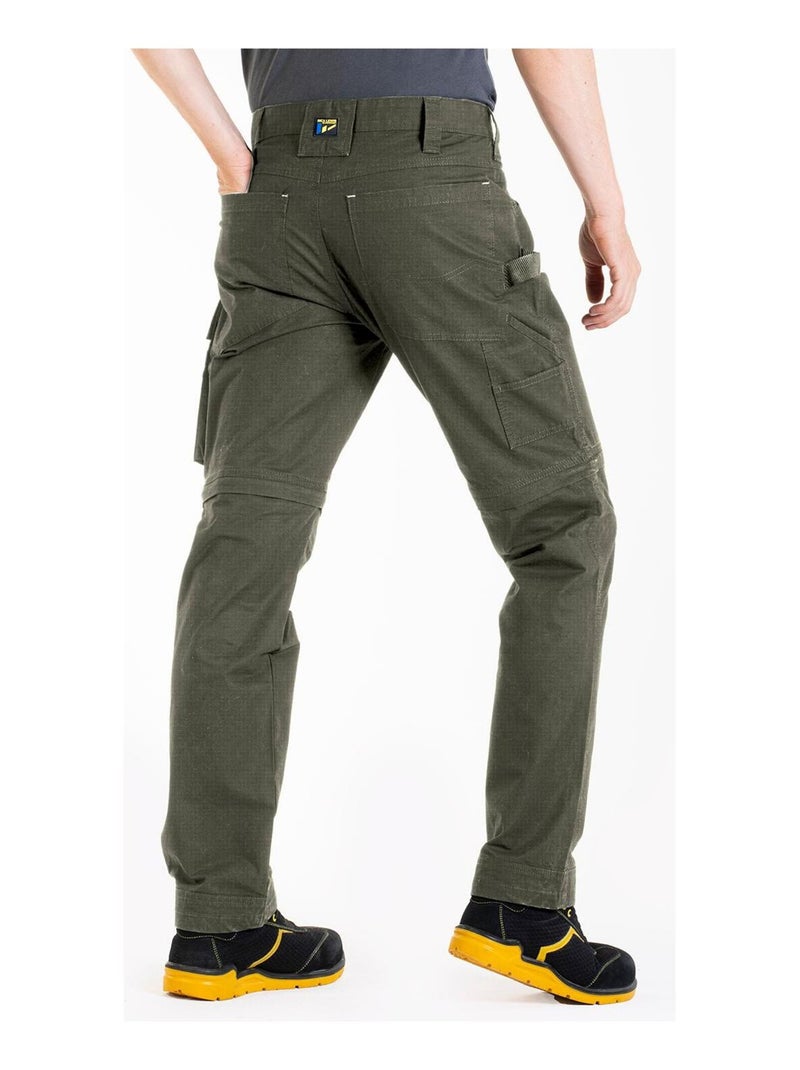 Pantalon de travail modulable 2en1 Fibreflex® CONVERT 'Rica Lewis' Kaki - Kiabi