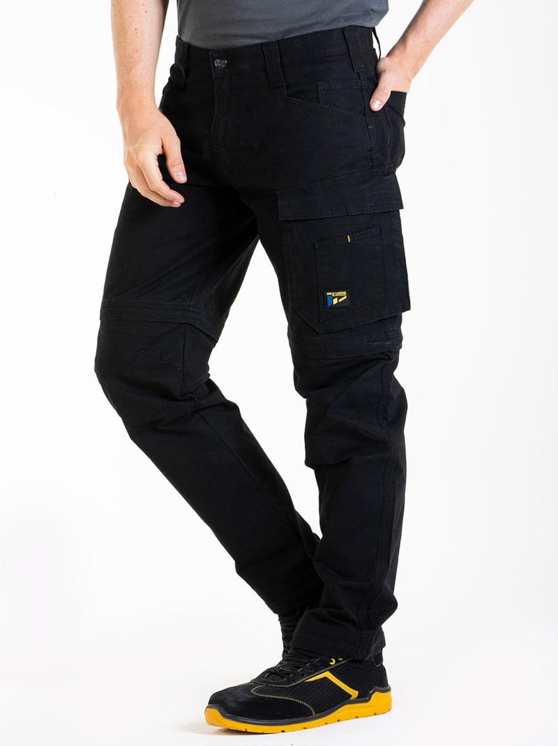 Pantalon de travail modulable 2en1 Fibreflex® CONVERT 'Rica Lewis' Noir - Kiabi