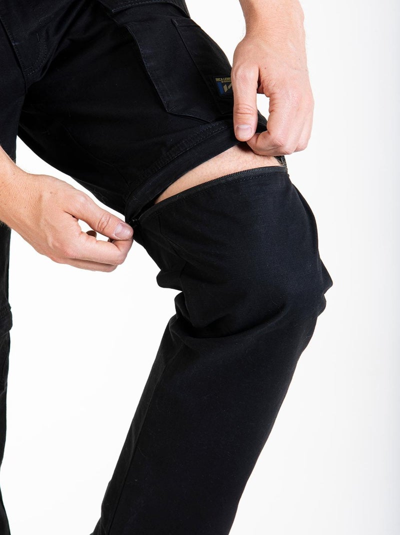 Pantalon de travail modulable 2en1 Fibreflex® CONVERT 'Rica Lewis' Noir - Kiabi