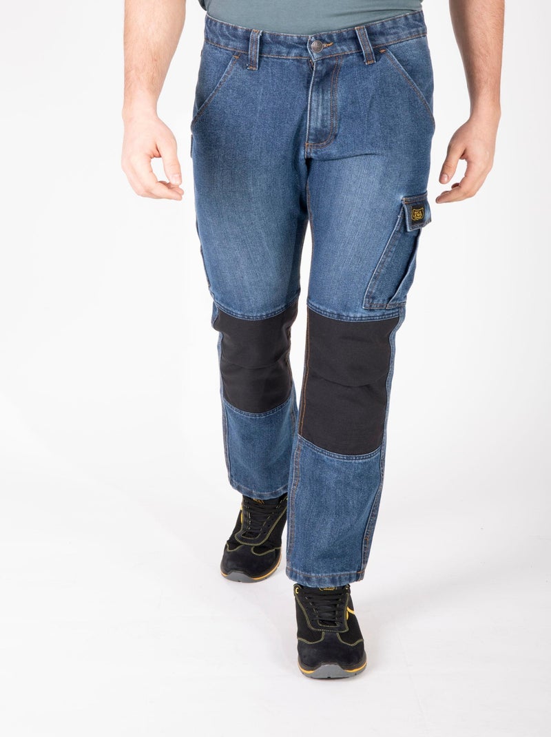 Pantalon de travail multi-poches normé CORJE2 'Rica Lewis' Bleu - Kiabi