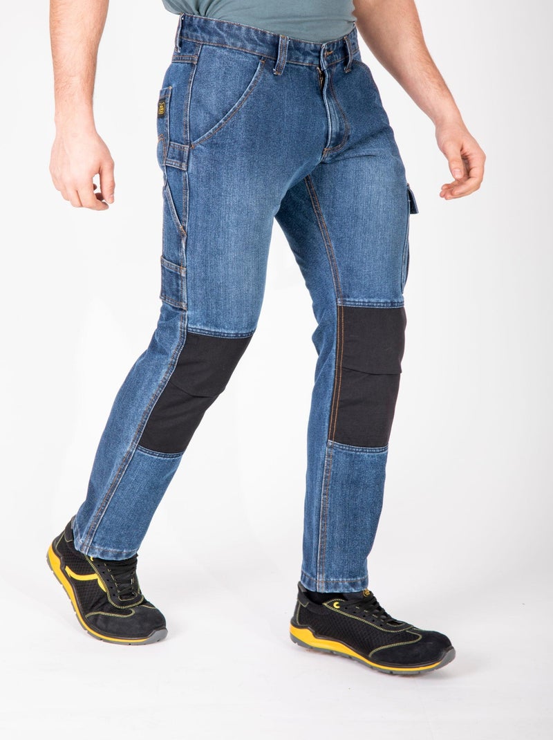 Pantalon de travail multi-poches normé CORJE2 'Rica Lewis' Bleu - Kiabi