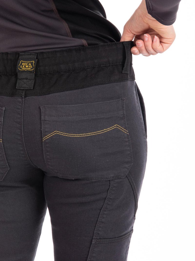 Pantalon de travail multi poches stretch BETTYC 'Rica Lewis' gris anthracite - Kiabi