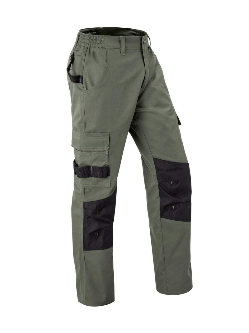 Pantalon de Travail Multipoche   - ATLAS FOR MEN Kaki - Kiabi