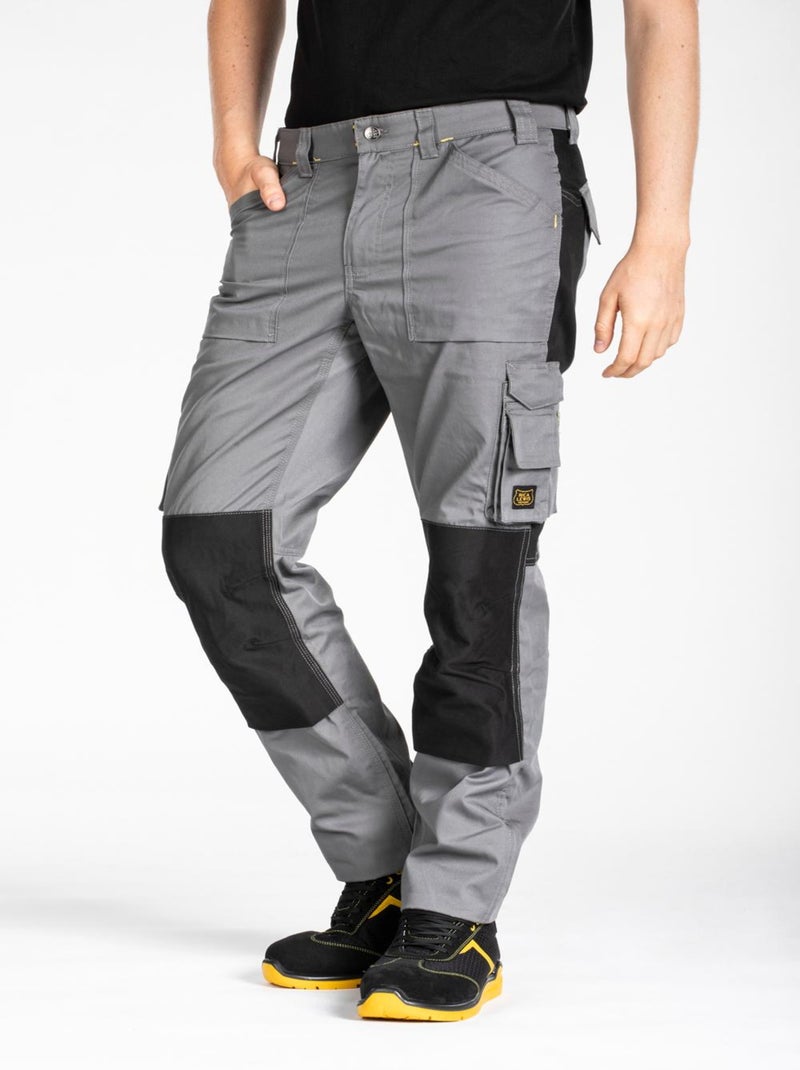 Pantalon de travail multipoches Fibreflex® MOBILOS 'Rica Lewis' Gris - Kiabi